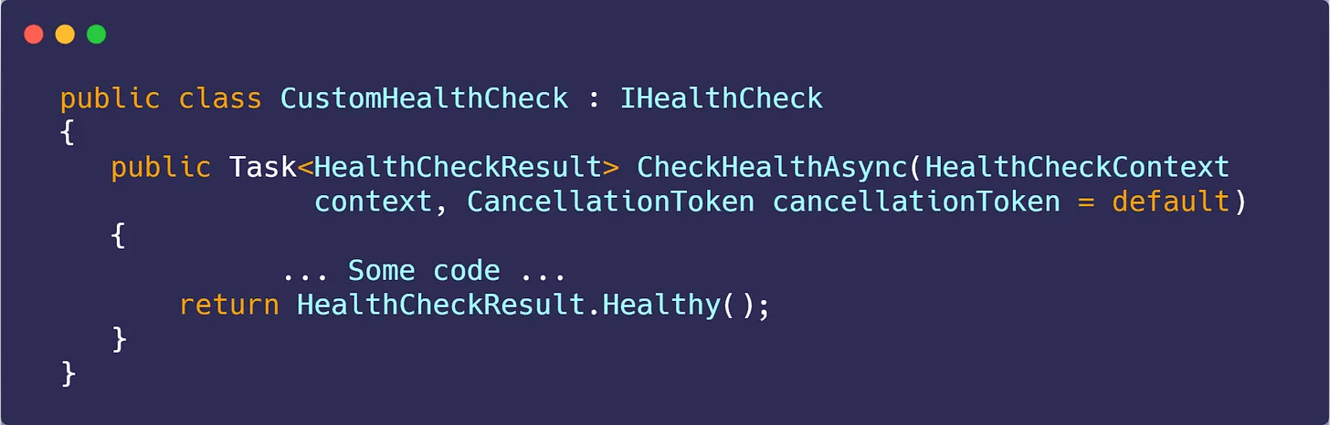 How to check health of application in .NET Core