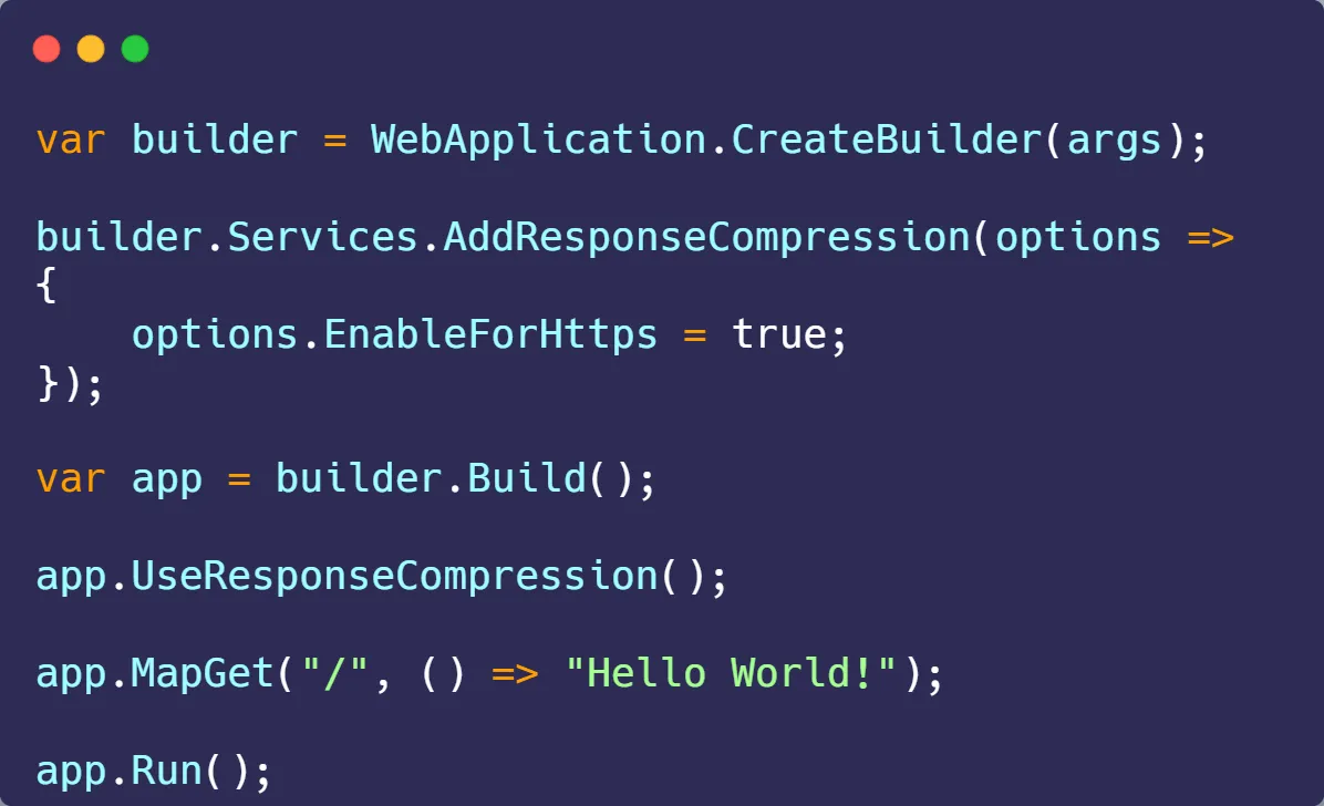 Response Compression in ASP.NET Core