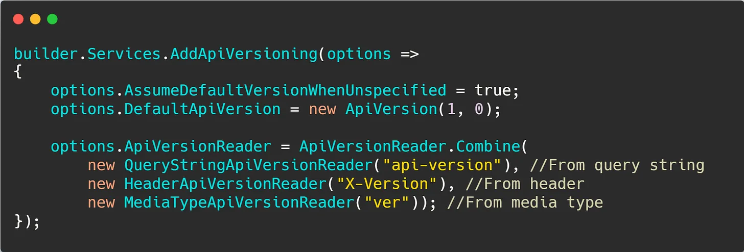 API Versioning in ASP.NET Core