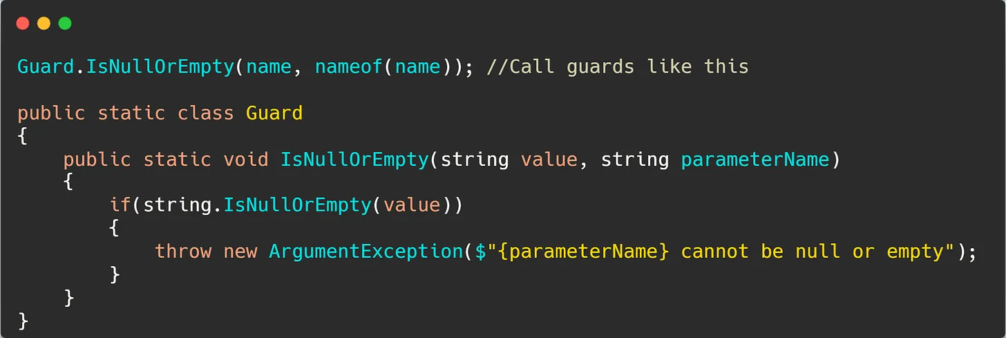 How to use Guard Clauses in C#