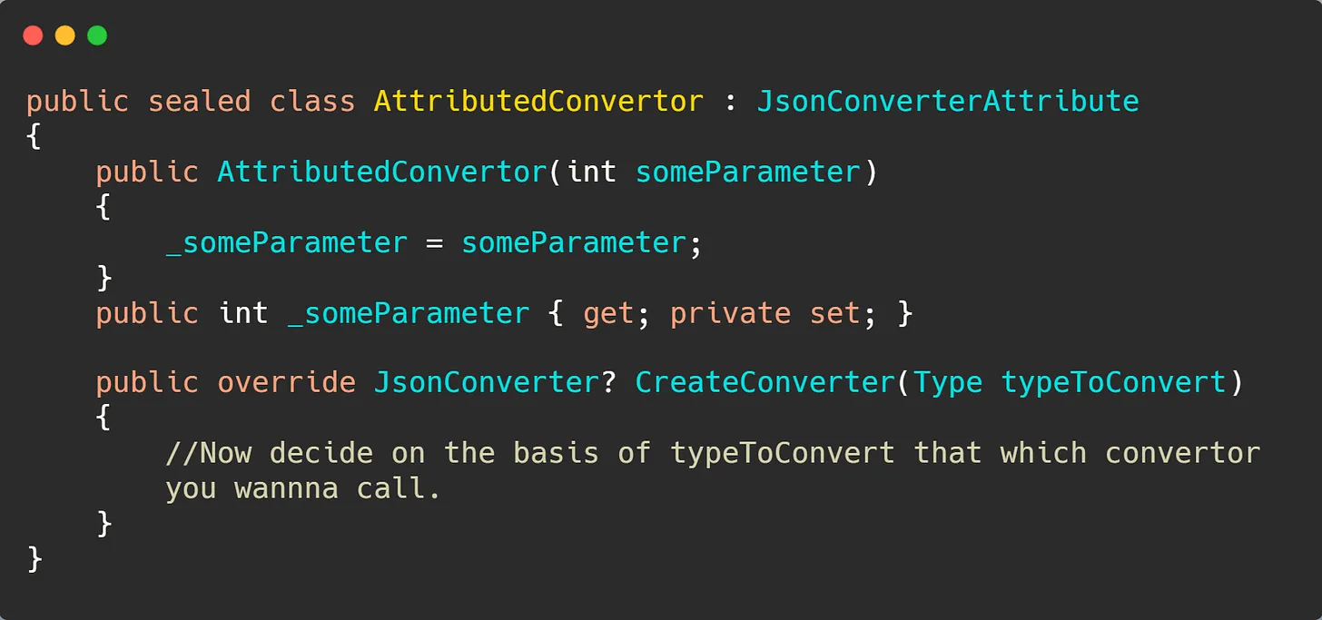 How to write custom converters for JSON serialization in .NET