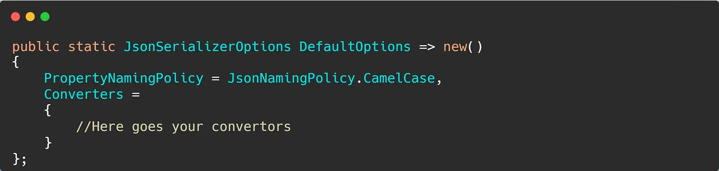 How to write custom converters for JSON serialization in .NET