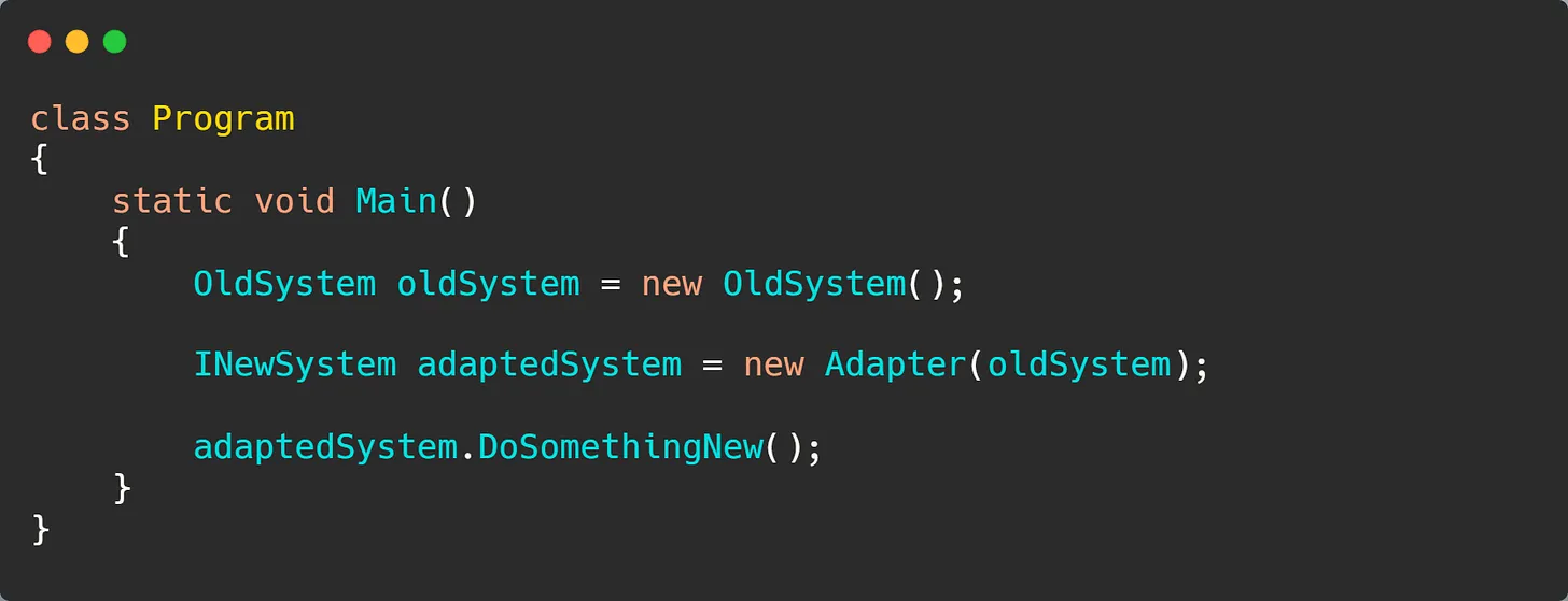 Adapter Design Pattern in C#