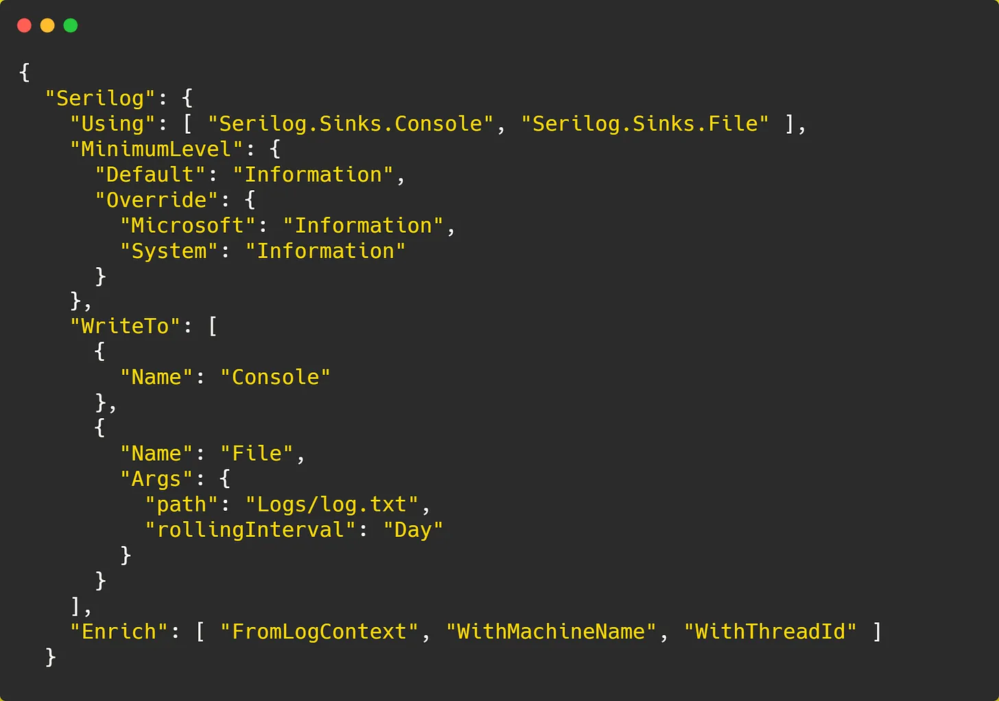 Logging with Serilog in .NET