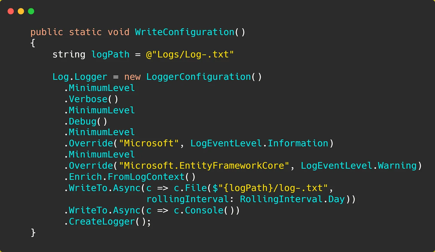 Logging with Serilog in .NET