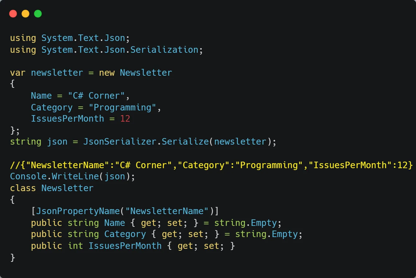 How to use System.Text.Json in .NET